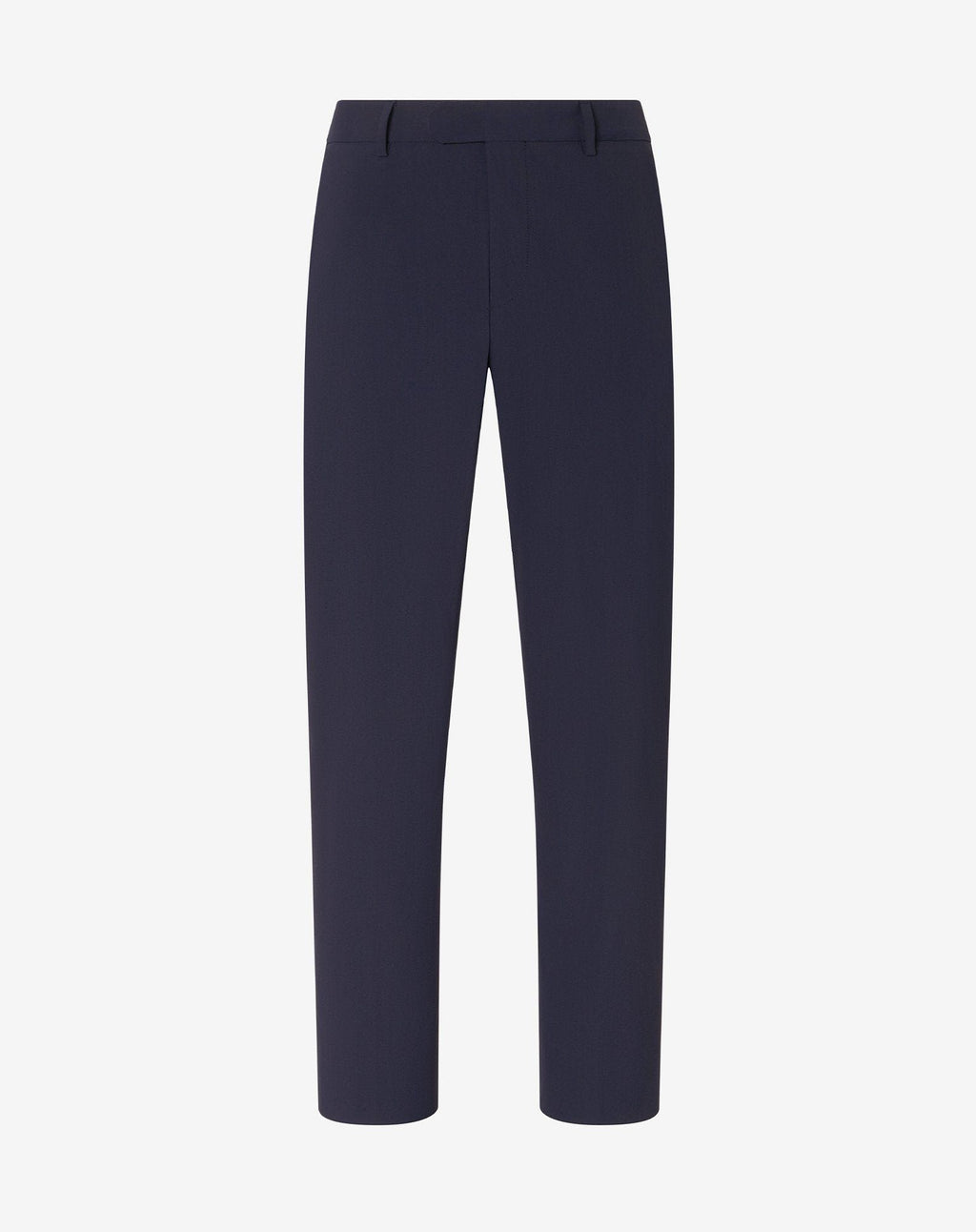 Dark blue technical wool fabric chinos