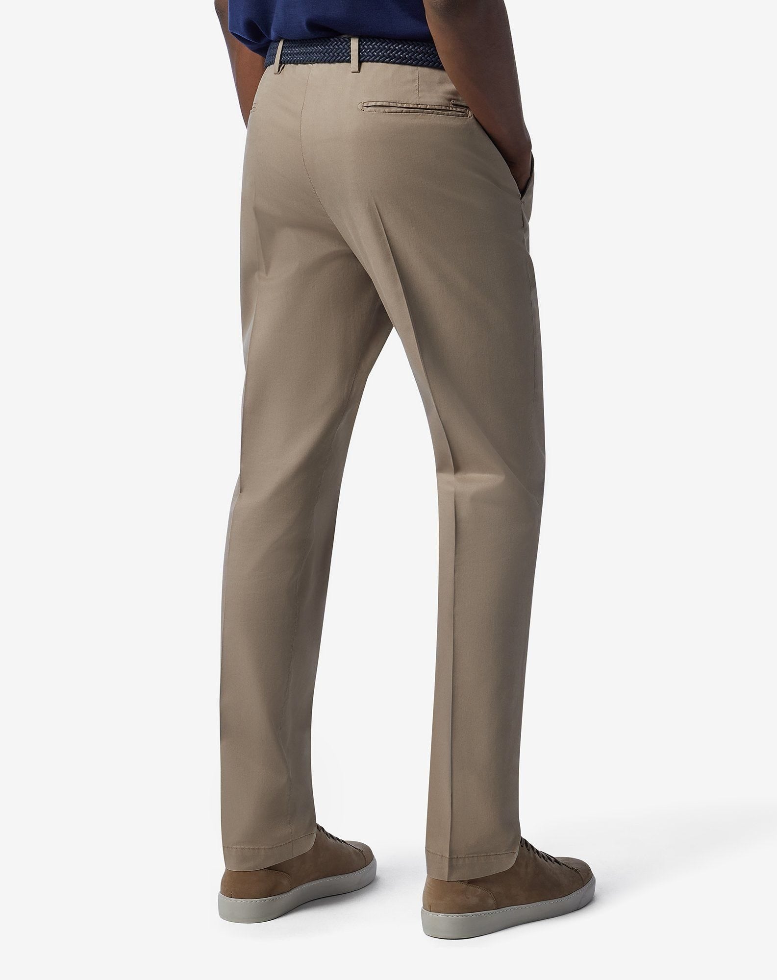 Beige stretch gabardine chinos