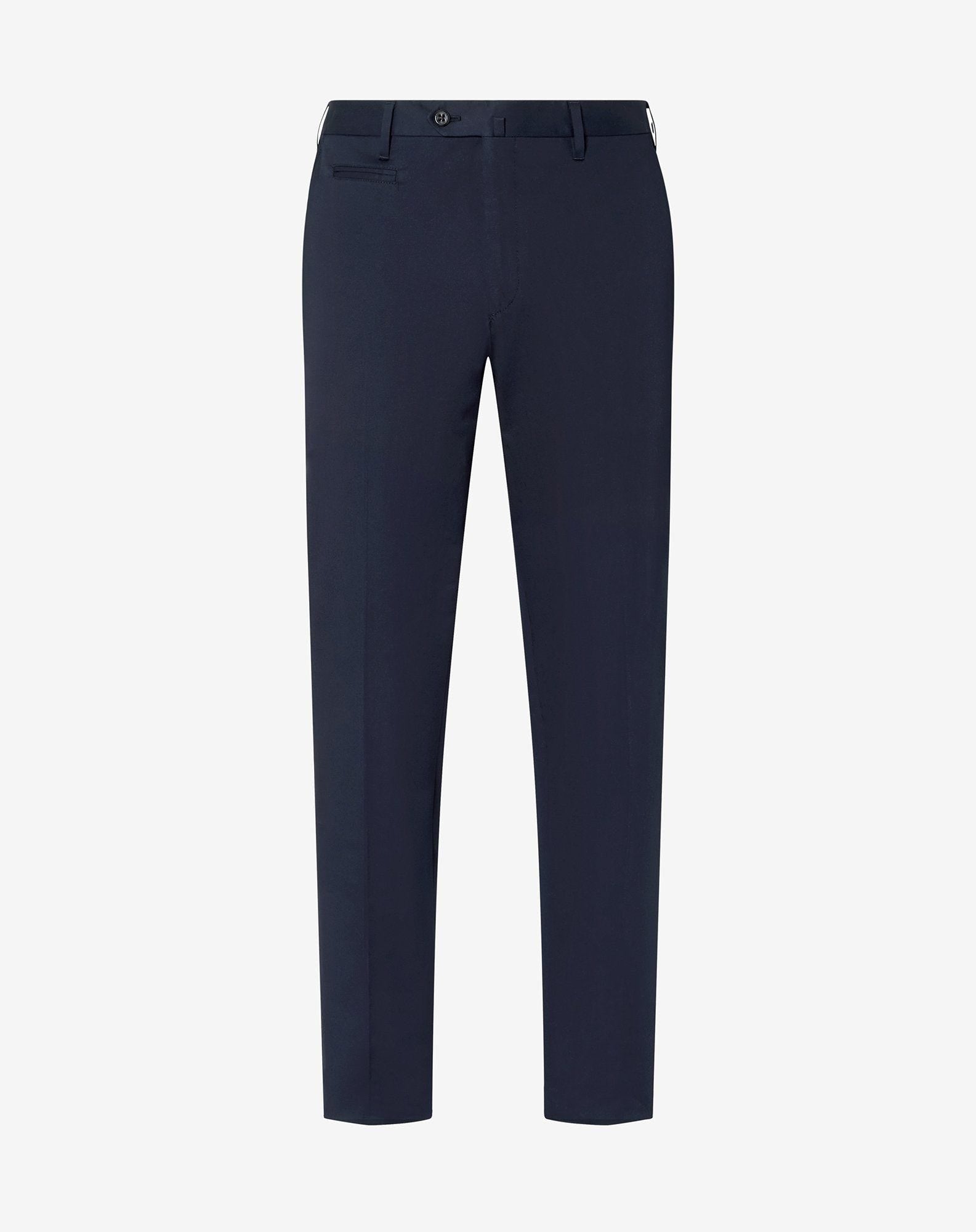 Blue stretch cotton with gabardine trousers