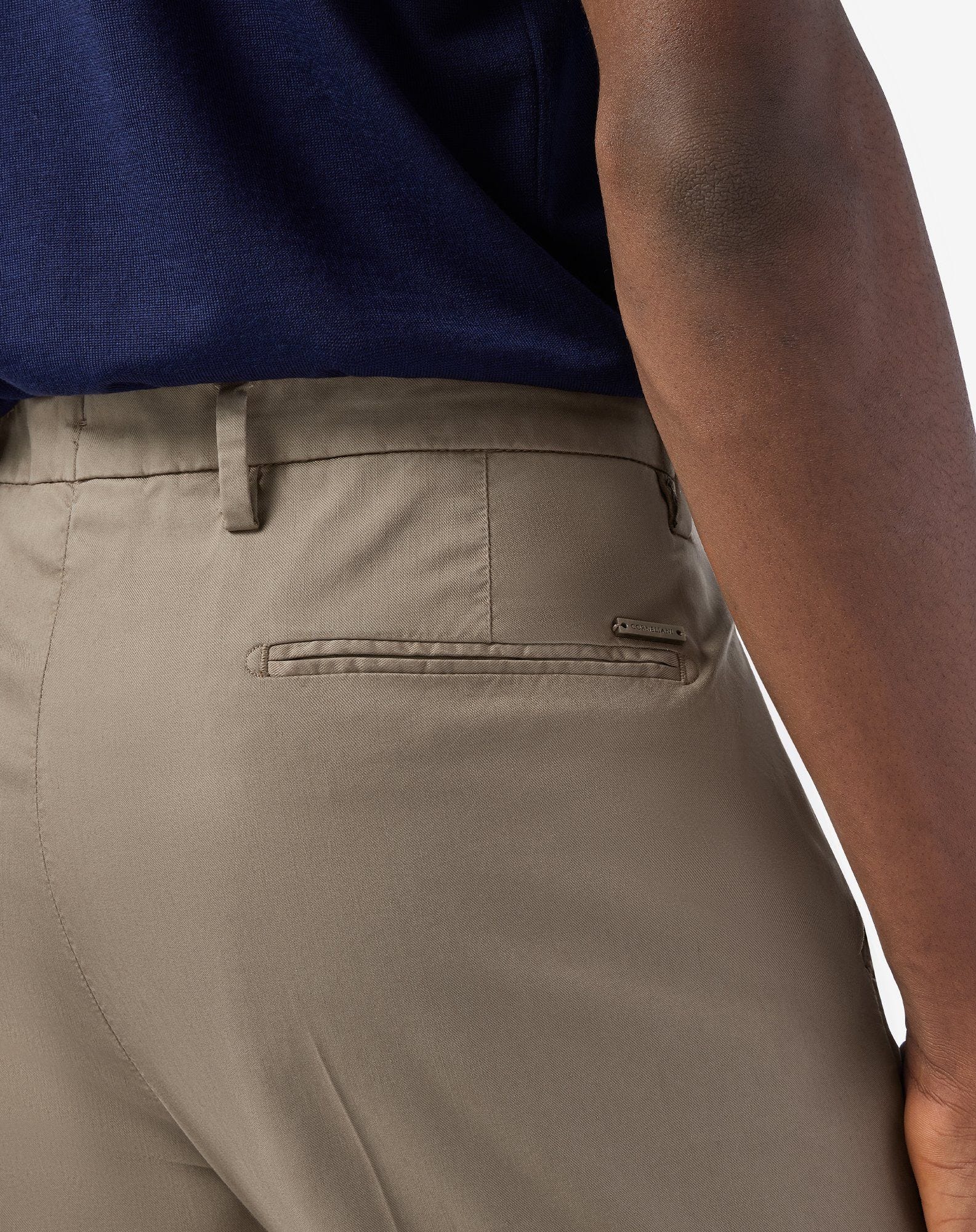 Beige stretch gabardine chinos