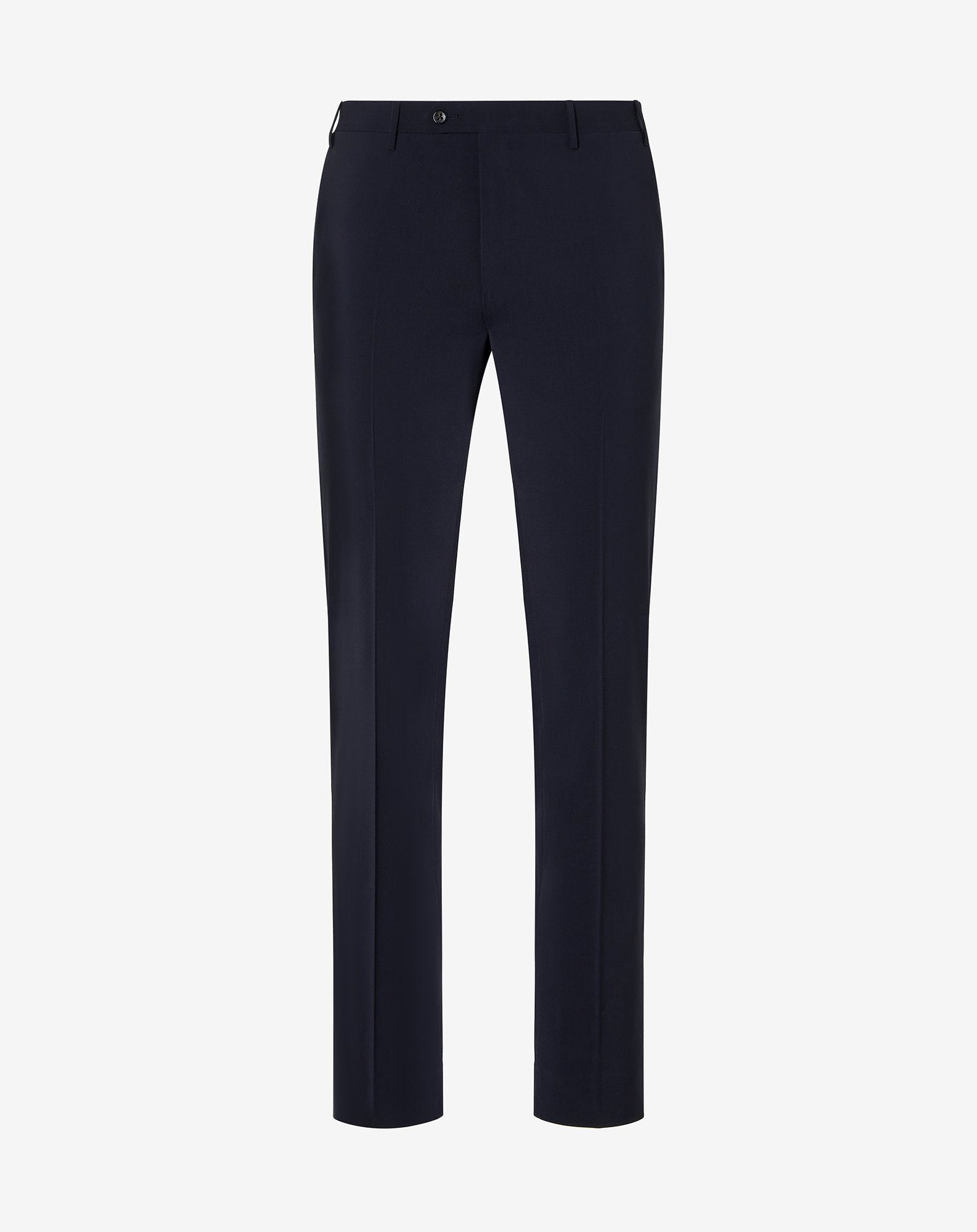 Brown pure wool flannel trousers