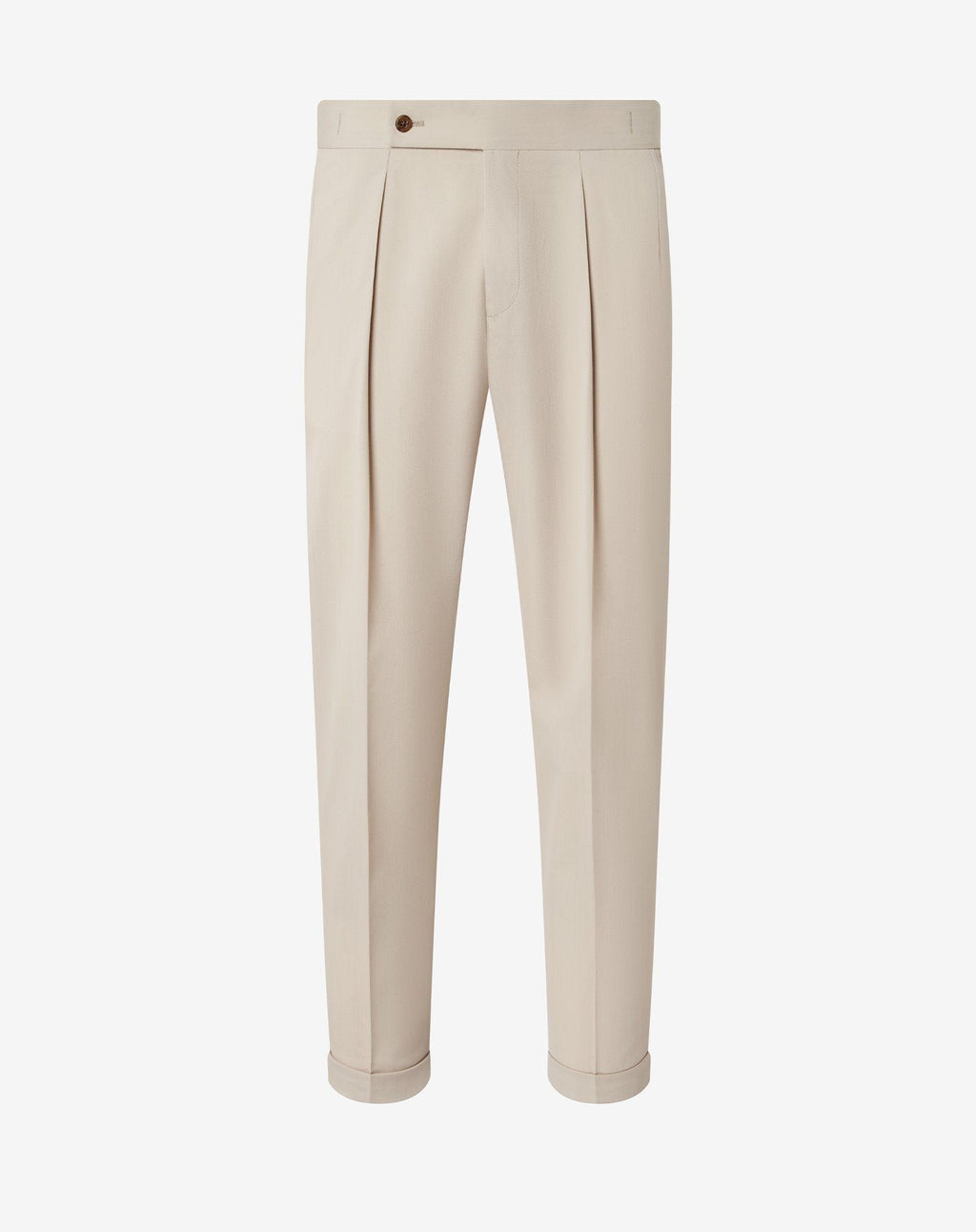 Beige stretch wool trousers