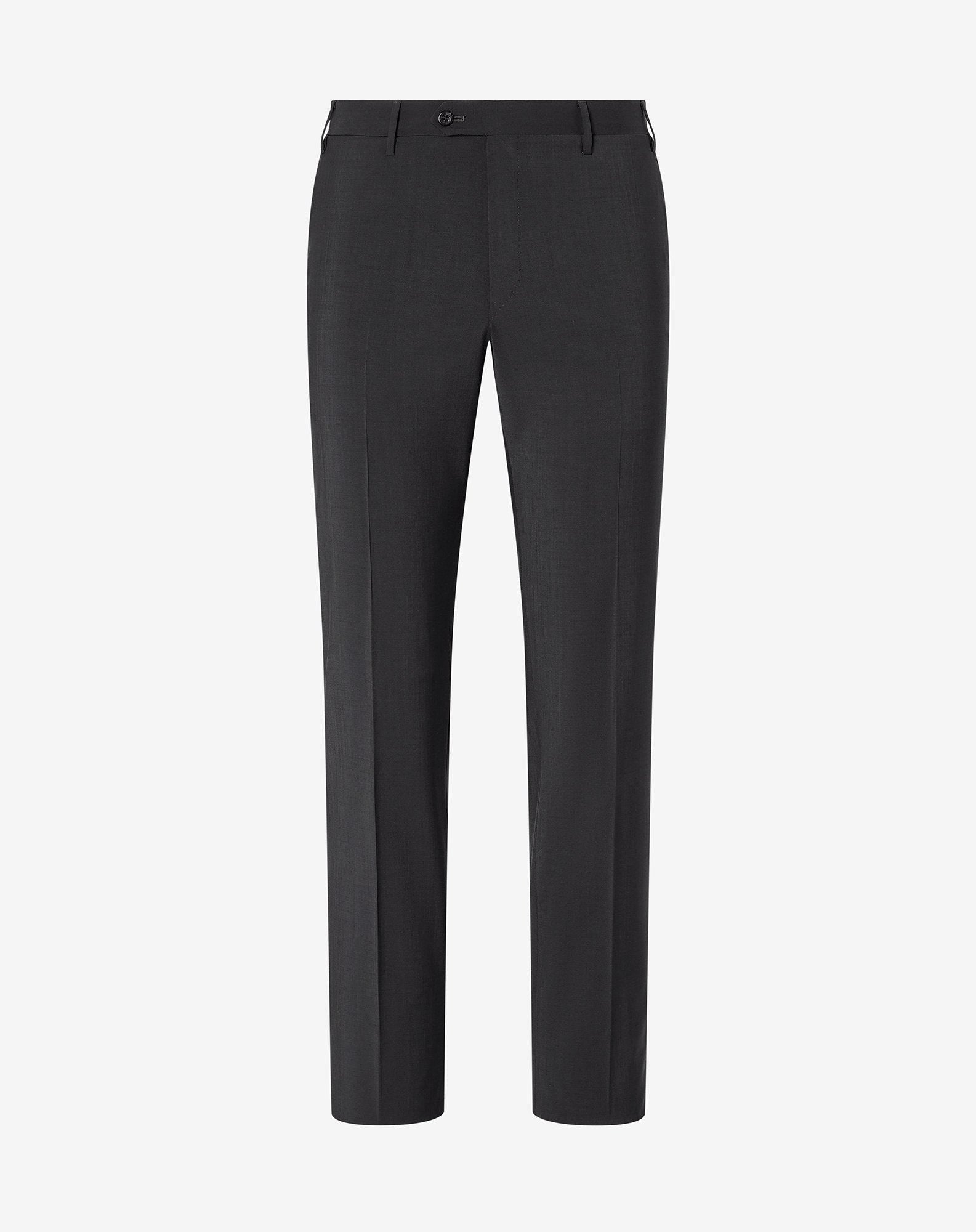 Dark grey 120's stretch wool trousers