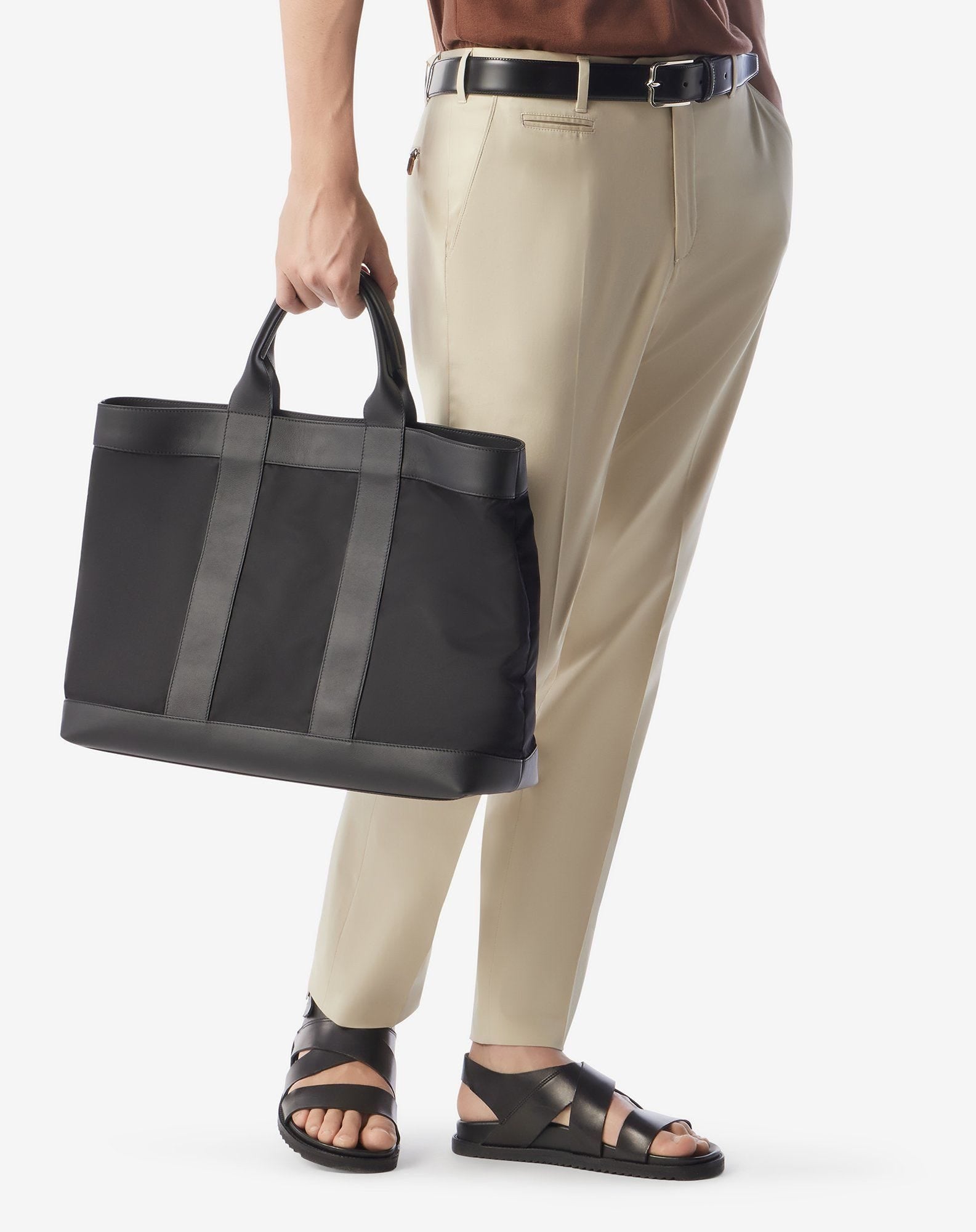 Beige stretch cotton gabardine trousers
